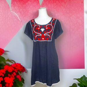 Anandas Collection 100% Rayon Embroidered Boho Dress